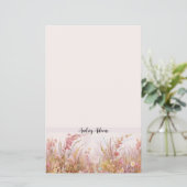Elegantes Floral Feminine Personal Stationary Pape (Stehend Vorderseite)