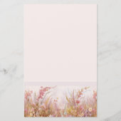 Elegantes Floral Feminine Personal Stationary Pape (Rückseite)
