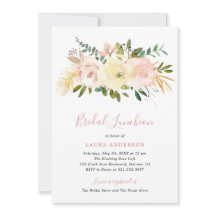 Elegantes Floral Gold Blush Pink Bridal Luncheon
