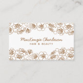 Elegantes Floral Gold Visitenkarte (Vorderseite)