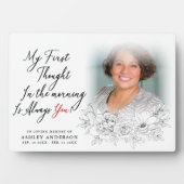 Elegantes Floral im Love Memory Foto Fotoplatte (Vorderseite)