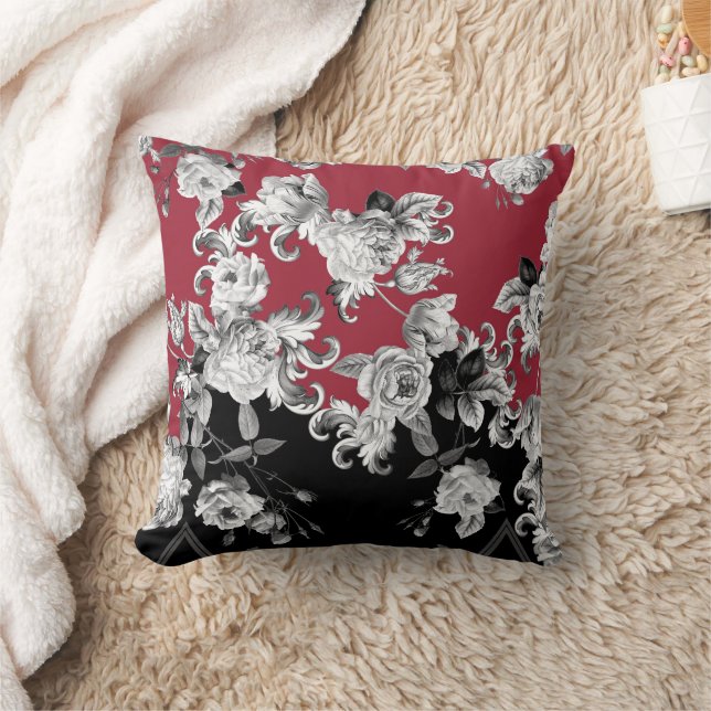 Elegantes Floral  Kissen (Decke)