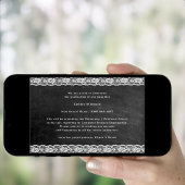 Elegantes Floral Lace Foto Abschluss GRILLEN Party Einladung