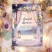 Elegantes Floral Lanterns Garden Brautparty Einladung