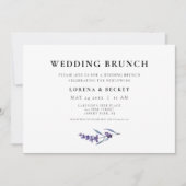 Elegantes Floral Lavender Post Wedding Brunch Einladung (Vorderseite)
