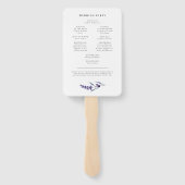 Elegantes Floral Lavender Program & Wedding Party Fächer (Rückseite)