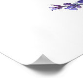 Elegantes Floral Lavender Wedding Welcome Sign Poster (Ecke)