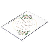 Elegantes Floral Letters elegantes Design Notizblock (Linke Seite)