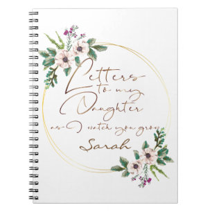 Elegantes Floral Letters elegantes Design Notizblock