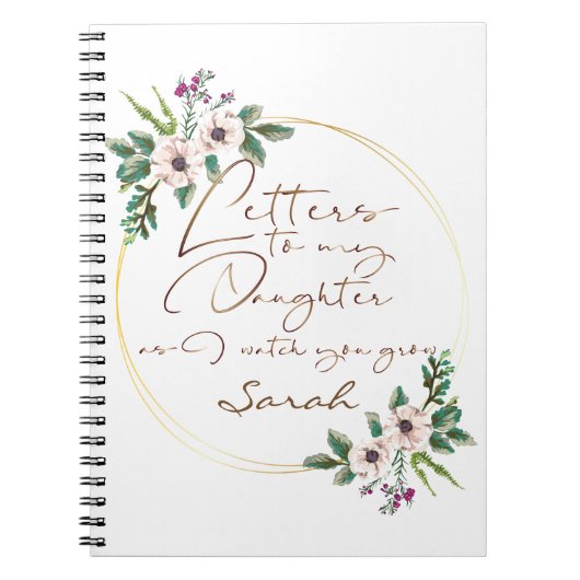 Elegantes Floral Letters elegantes Design Notizblock (Vorderseite)