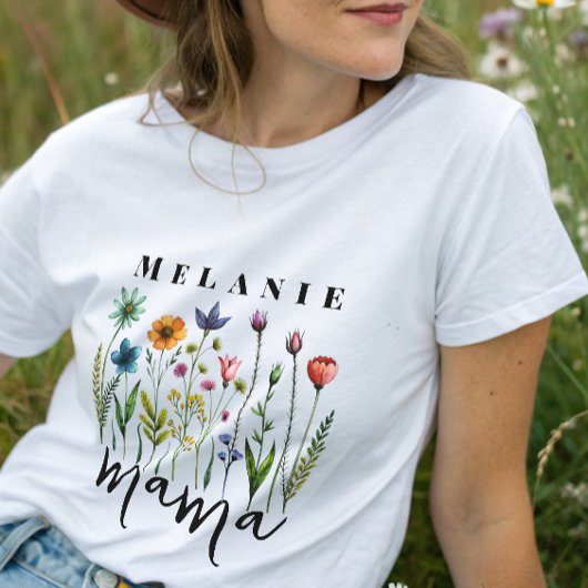 Elegantes floral Mama Bear Tri-Blend Shirt