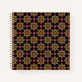 Elegantes Floral Mandala Muster Notizblock