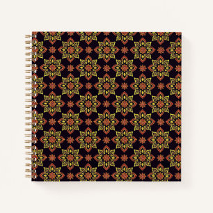 Elegantes Floral Mandala Muster Notizblock