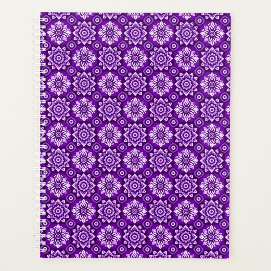 Elegantes Floral Mandala Muster Planer (Vorderseite)
