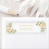 Elegantes Floral Marble Chic Rücksendelabel (Insitu)