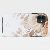 Elegantes Floral Monogramm Case-Mate iPhone Hülle (Rückseite (Horizontal))