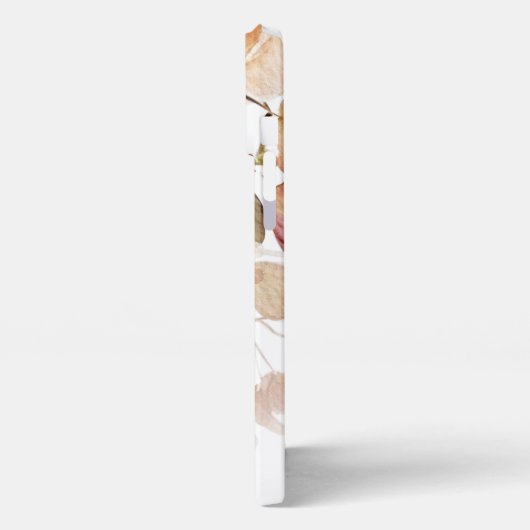 Elegantes Floral Monogramm iPhone Hülle (Linke Seite)