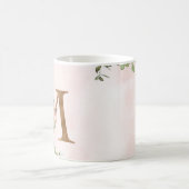 Elegantes Floral Monogramm "M" - Klassische Tasse, Kaffeetasse (Mittel)