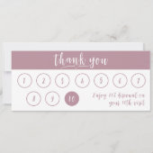 ELEGANTES FLORAL PINK BUSINESS LOGO 10 LOYALTY CAR (Rückseite)