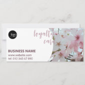 ELEGANTES FLORAL PINK BUSINESS LOGO 10 LOYALTY CAR (Vorderseite)