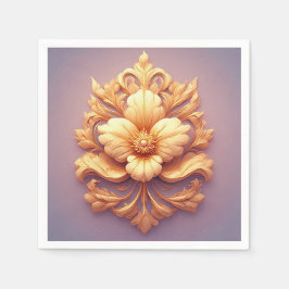 Elegantes Floral Relief Design mit Verzierten Deta Serviette