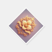 Elegantes Floral Relief Design mit Verzierten Deta Serviette (Ecke)