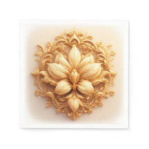 Elegantes Floral Relief Design mit Verzierten Deta