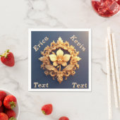 Elegantes Floral Relief Design mit Verzierten Deta Serviette (Beispiel)