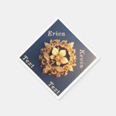 Elegantes Floral Relief Design mit Verzierten Deta Serviette (Ecke)