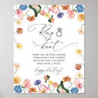 Elegantes Floral Ring Hunt Brautparty Spielzeichen