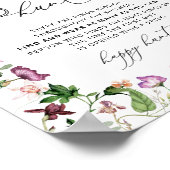 Elegantes Floral Ring Hunt Brautparty Spielzeichen Poster (Ecke)