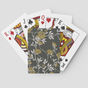 Elegantes Floral: Vintage-Musterdesign. Spielkarten