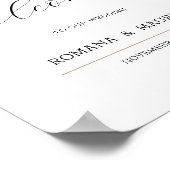 Elegantes Floral Wasserfarbe Handgemalt Poster (Ecke)