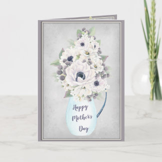 Elegantes Floral Watercolor am Lavendel Muttertag Karte