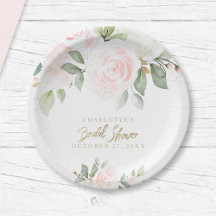 Elegantes Floral Watercolor Gold Brautparty