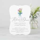 Elegantes Floral Watercolor Hochzeitliches Probe-D Einladung (Stehend Vorderseite)
