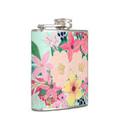 Elegantes Floral Watercolor Paint Shop Flachmann (Rechts)