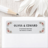 Elegantes Floral Wedding Custom Address Label (Insitu)