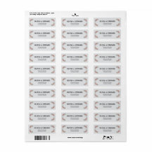 Elegantes Floral Wedding Custom Address Label