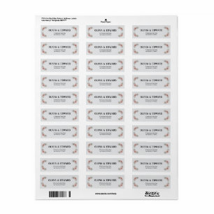 Elegantes Floral Wedding Custom Address Label