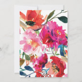 Elegantes Floral Wedding White Gold Brautparty Einladung (Rückseite)