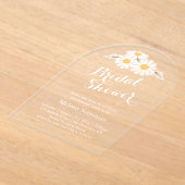 Elegantes Floral White Daisies Brautparty Acryleinladungen (Ablage )