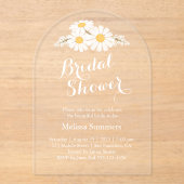 Elegantes Floral White Daisies Brautparty Acryleinladungen (Vorderseite)