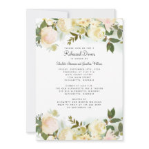 Elegantes Floral White Wedding Chic Probe Dinner