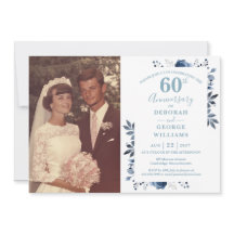 Elegantes florales 60-jähriges Hochzeitsszenario-F