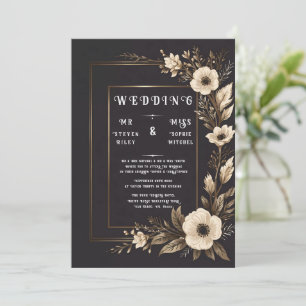 Elegantes florales abstraktes Design Einladung