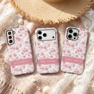 Elegantes florales Anfangsbuchstaben-Geschenk für Samsung Galaxy Hülle