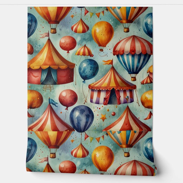 Elegantes florales Aquarellmuster Tapete (Abrollen)