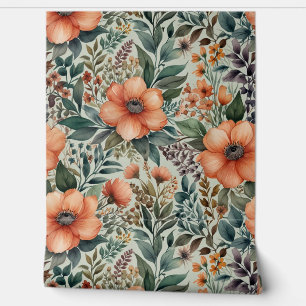 Elegantes florales Aquarellmuster Tapete