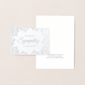 Elegantes florales Beileid Folienkarte (Anzeige)